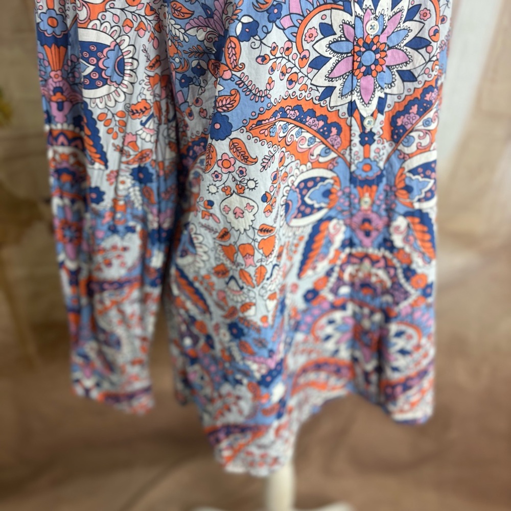 NEW Talbots Floral Paisley Button-Down Blouse in Lavender Multi - Picture 7 of 11